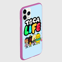 Чехол iPhone 11 Pro матовый Toca Life: Logo, цвет: 3D-фиолетовый — фото 2