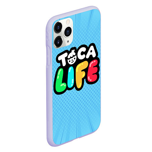 Чехол iPhone 11 Pro матовый Toca Life: Logo / 3D-Светло-сиреневый – фото 2