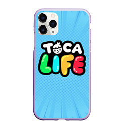 Чехол iPhone 11 Pro матовый Toca Life: Logo, цвет: 3D-светло-сиреневый