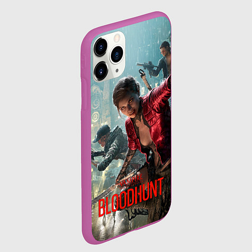 Чехол iPhone 11 Pro матовый Vampire: The Masquerade - Bloodhunt / 3D-Фиолетовый – фото 2