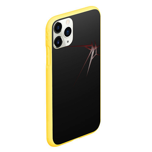 Чехол iPhone 11 Pro матовый Раскол / 3D-Желтый – фото 2