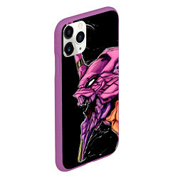 Чехол iPhone 11 Pro матовый Evangelion Eva 01, цвет: 3D-фиолетовый — фото 2