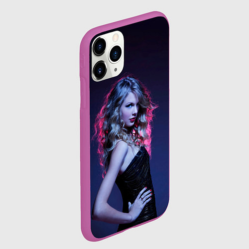 Чехол iPhone 11 Pro матовый Игривая Тейлор / 3D-Фиолетовый – фото 2