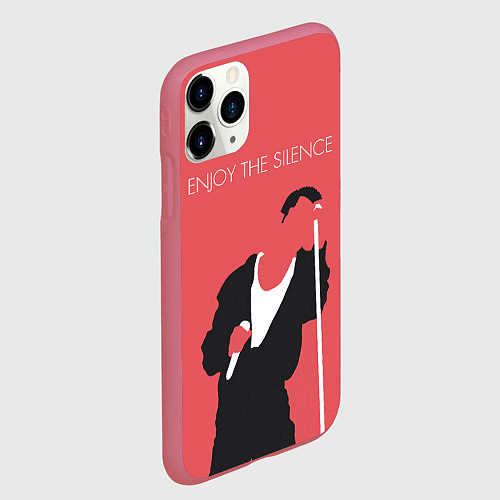 Чехол iPhone 11 Pro матовый Ганн на концерте / 3D-Малиновый – фото 2