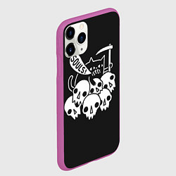 Чехол iPhone 11 Pro матовый Кот - Жнец, цвет: 3D-фиолетовый — фото 2