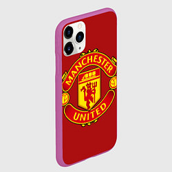 Чехол iPhone 11 Pro матовый Manchester United F C, цвет: 3D-фиолетовый — фото 2