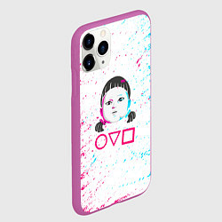 Чехол iPhone 11 Pro матовый Игра в кальмара Squid Game КУКЛА, цвет: 3D-фиолетовый — фото 2