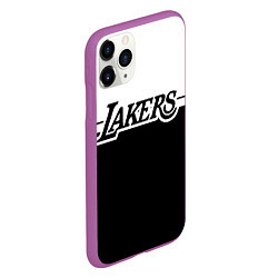 Чехол iPhone 11 Pro матовый Kobe Bryant - Los Angeles Lakers, цвет: 3D-фиолетовый — фото 2