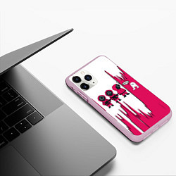 Чехол iPhone 11 Pro матовый Squid Game among us Люди в масках,, цвет: 3D-розовый — фото 2