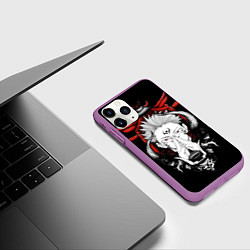 Чехол iPhone 11 Pro матовый ЗАКЛИНАНИЕ ИТАДОРИ СУКУНА, цвет: 3D-фиолетовый — фото 2