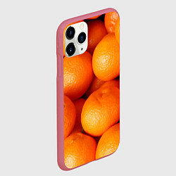 Чехол iPhone 11 Pro матовый Мандаринчик чик, цвет: 3D-малиновый — фото 2