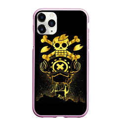 Чехол iPhone 11 Pro матовый ONE PIECE ВАН ПИС GOLDEN, цвет: 3D-розовый