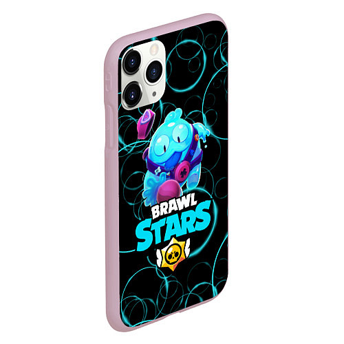 Чехол iPhone 11 Pro матовый Brawl Stars Сквик Squeak / 3D-Розовый – фото 2