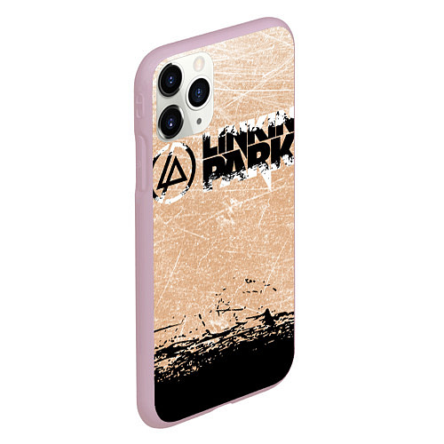 Чехол iPhone 11 Pro матовый Linkin Park Рок Группа Линкин Парк / 3D-Розовый – фото 2