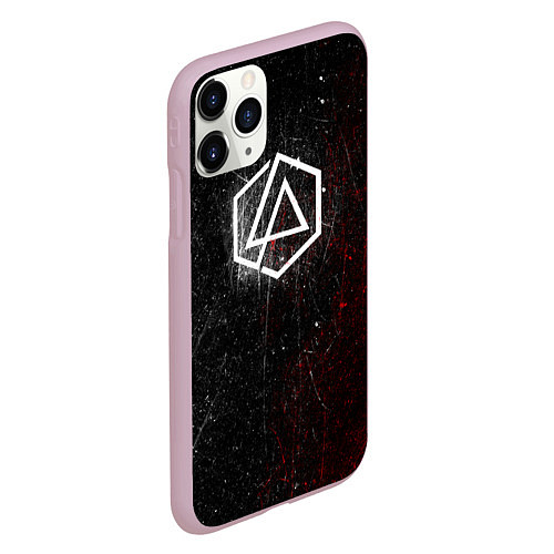 Чехол iPhone 11 Pro матовый Linkin Park Logo Линкин Парк / 3D-Розовый – фото 2