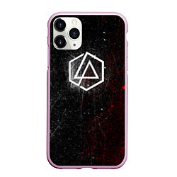 Чехол iPhone 11 Pro матовый Linkin Park Logo Линкин Парк, цвет: 3D-розовый