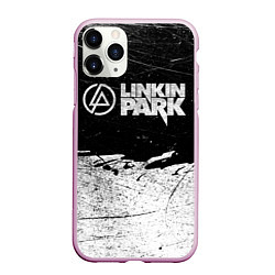 Чехол iPhone 11 Pro матовый Линкин Парк Лого Рок ЧБ Linkin Park Rock