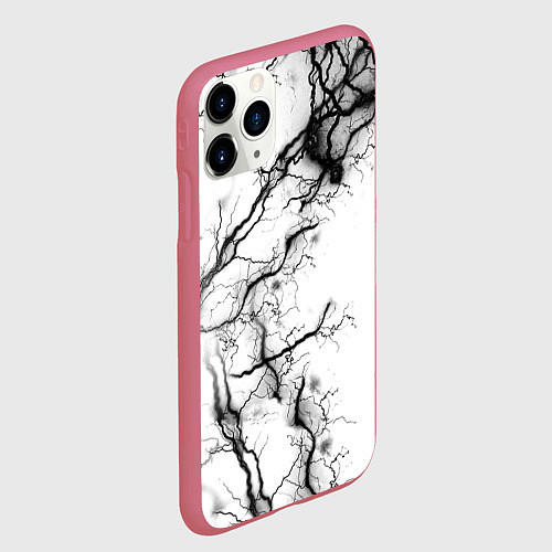 Чехол iPhone 11 Pro матовый Нейронные связи / 3D-Малиновый – фото 2