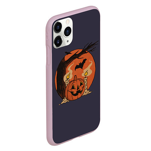 Чехол iPhone 11 Pro матовый Night of Fear Mystic Sunset / 3D-Розовый – фото 2