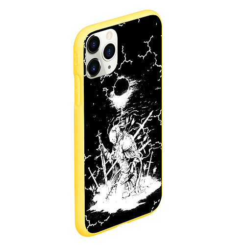 Чехол iPhone 11 Pro матовый Dark souls 2 / 3D-Желтый – фото 2