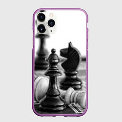 Чехол iPhone 11 Pro матовый Шах и мат Шахматы, цвет: 3D-фиолетовый
