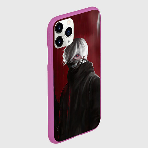 Чехол iPhone 11 Pro матовый TOKYO GHOUL ТОКИЙСКИЙ ГУЛЬ ЩЮПАЛЬЦА / 3D-Фиолетовый – фото 2