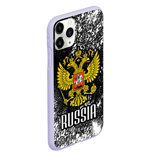 Чехол iPhone 11 Pro матовый Russia / 3D-Светло-сиреневый – фото 2