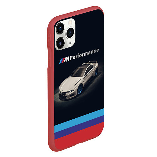 Чехол iPhone 11 Pro матовый BMW CLS 3 0 PERFORMANCE / 3D-Красный – фото 2