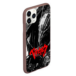 Чехол iPhone 11 Pro матовый BERSERK ЧБ БЕРСЕРК, цвет: 3D-коричневый — фото 2