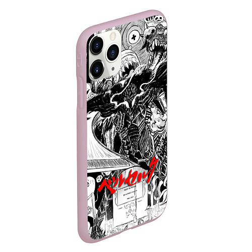 Чехол iPhone 11 Pro матовый АНИМЕ БЕРСЕРК BERSERK / 3D-Розовый – фото 2