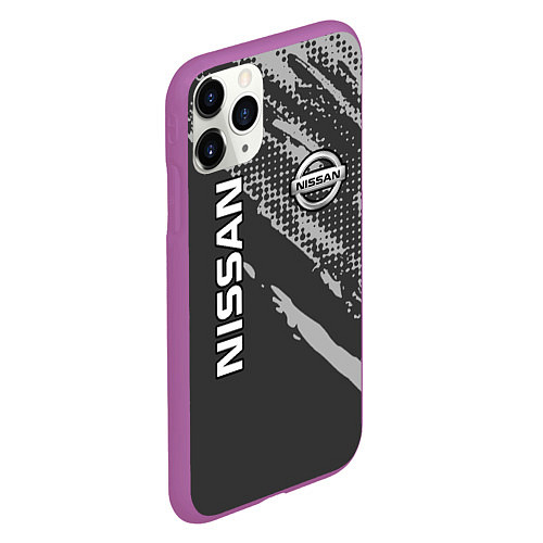 Чехол iPhone 11 Pro матовый Nissan Car Ниссан / 3D-Фиолетовый – фото 2