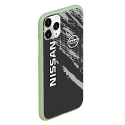 Чехол iPhone 11 Pro матовый Nissan Car Ниссан, цвет: 3D-салатовый — фото 2