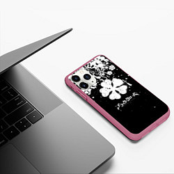 Чехол iPhone 11 Pro матовый Black clover: Asta, цвет: 3D-малиновый — фото 2