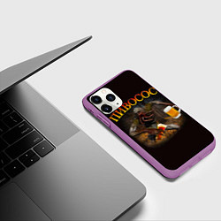 Чехол iPhone 11 Pro матовый ПИВОСОС Сталкер 2, цвет: 3D-фиолетовый — фото 2