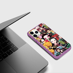 Чехол iPhone 11 Pro матовый КЛИНОК РАССЕКАЮЩИЙ СТИКЕРБОМБИНГ, цвет: 3D-фиолетовый — фото 2