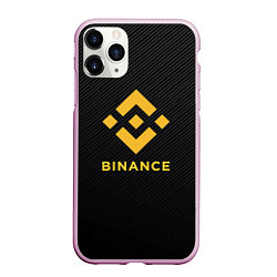 Чехол iPhone 11 Pro матовый БИНАНС ЛОГО CARBON BINANCE LOGO, цвет: 3D-розовый