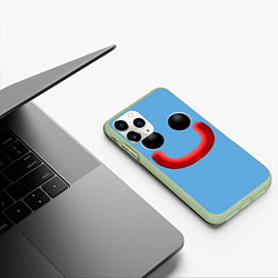 Чехол iPhone 11 Pro матовый Huggy Waggy smile, цвет: 3D-салатовый — фото 2