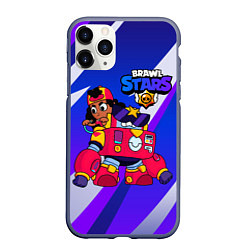 Чехол iPhone 11 Pro матовый Brawl Stars game Meg, цвет: 3D-серый