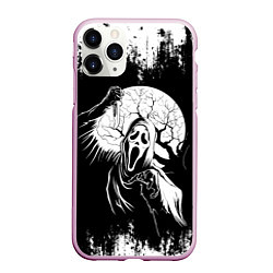 Чехол iPhone 11 Pro матовый Крик Хэллоуин Хоррор Scream Halloween, цвет: 3D-розовый