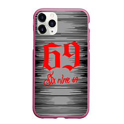Чехол iPhone 11 Pro матовый 6IX9INE,, цвет: 3D-малиновый