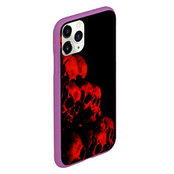 Чехол iPhone 11 Pro матовый Черепа свалка, цвет: 3D-фиолетовый — фото 2