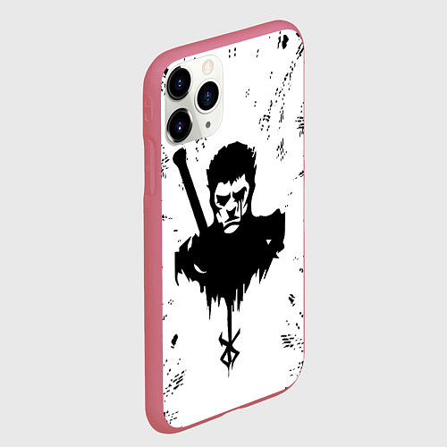 Чехол iPhone 11 Pro матовый Берсерк Berserk / 3D-Малиновый – фото 2