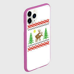 Чехол iPhone 11 Pro матовый Олени sexy, цвет: 3D-фиолетовый — фото 2