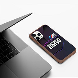 Чехол iPhone 11 Pro матовый BMW Perfomance, цвет: 3D-коричневый — фото 2