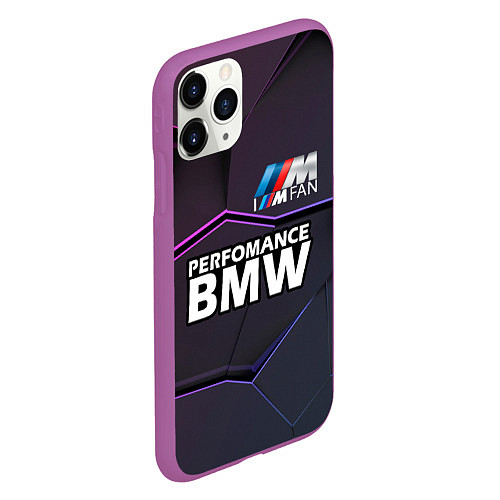 Чехол iPhone 11 Pro матовый BMW Perfomance / 3D-Фиолетовый – фото 2