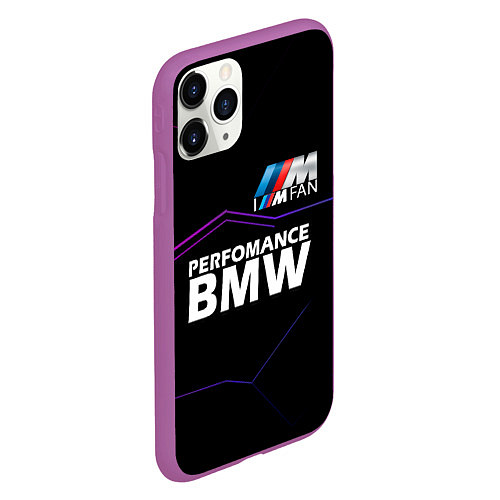 Чехол iPhone 11 Pro матовый BMW фанат / 3D-Фиолетовый – фото 2