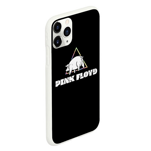 Чехол iPhone 11 Pro матовый PINK FLOYD PIG / 3D-Белый – фото 2