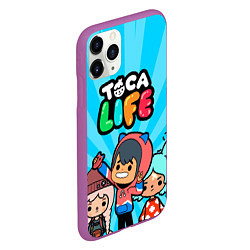 Чехол iPhone 11 Pro матовый Toca Life: Friends, цвет: 3D-фиолетовый — фото 2