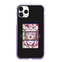 Чехол iPhone 11 Pro матовый Ahegao девушка, цвет: 3D-светло-сиреневый