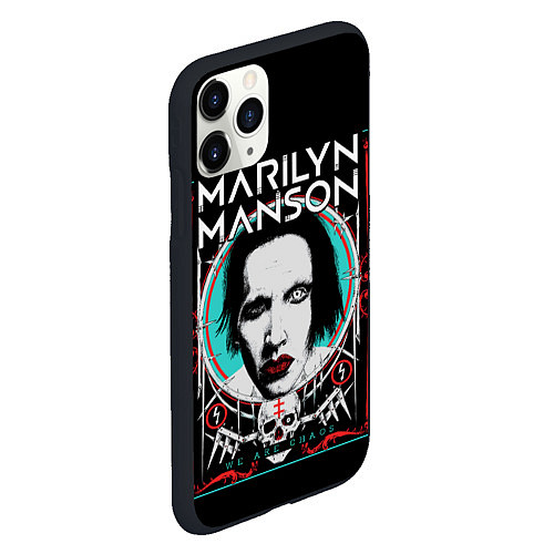 Чехол iPhone 11 Pro матовый Marilyn Manson - We are chaos / 3D-Черный – фото 2